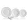 Hermia ALF24Y400 Vajilla de Porcelana Blanca 24 Piezas para Experiencia Gastronómica Elegante y Duradera